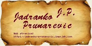 Jadranko Prunarević vizit kartica